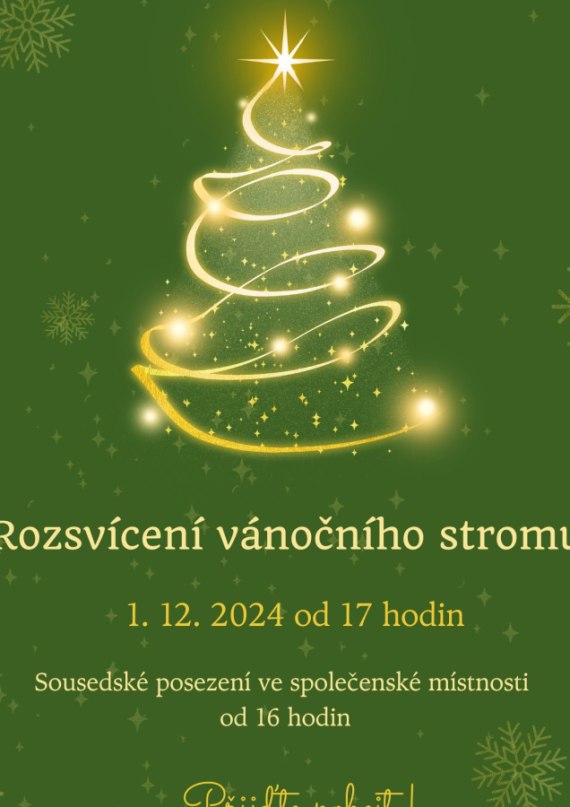 Rozsvícení vánočního stromu na Trotině dne 1.12.2024 od 16 hodin 